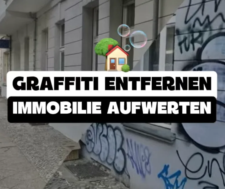Graffiti an der Immobilie entfernen ohne kompletten Neuanstrich. Professionelle Graffitientfernung mit exakter Farbanpassung für saubere Fassaden