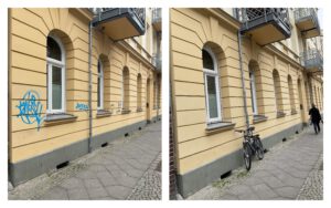 Farbanalyse und Graffitibeseitigung